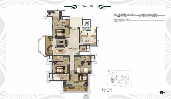 Featured Image of Prestige Leela Residences Floor Plan 1