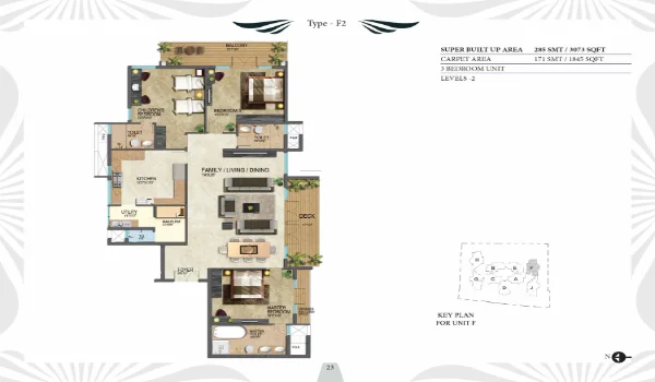 Featured Image of Prestige Leela Residences Floor Plan 2